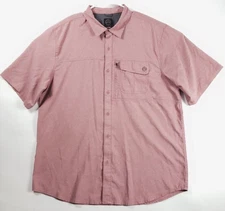 Wrangler ATG Shirt Mens XL Red Short Sleeve All Terrain Gear Hiking Vented