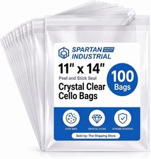 100 Count Resealable 11x14 Clear Poly Bags - Perfect for Art Prints  Apparel