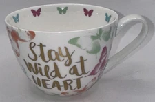 PORTOBELLO BY INSPIRE BUTTERFLY STAY WILD AT HEART COFFEE MUG ENGLAND