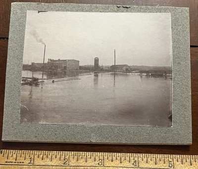 Flooding Street, Factory Building and Farm,Silo Unidentified Location