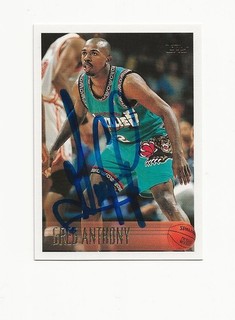 GREG ANTHONY GRIZZLIES AUTOGRAPHED CARD