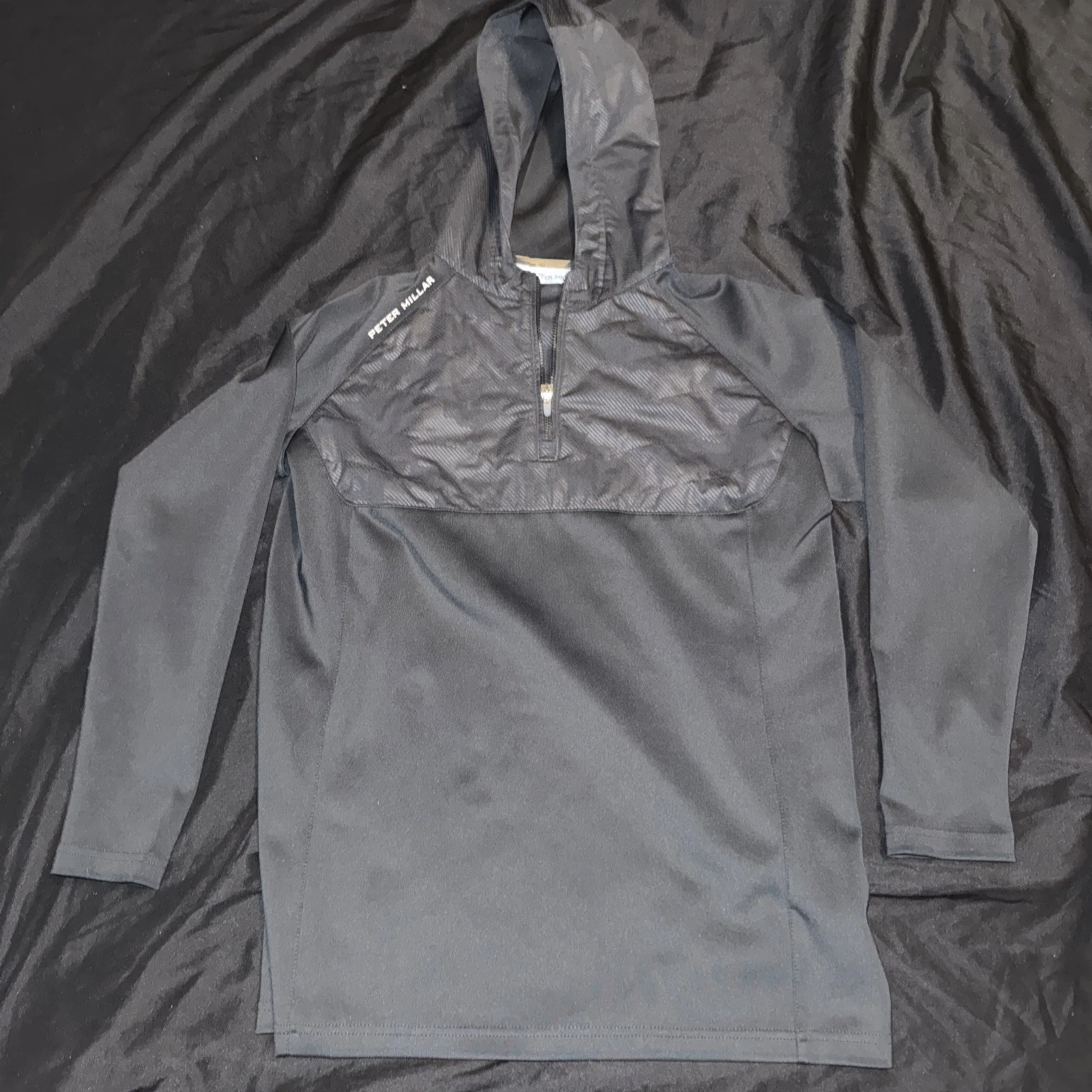 Peter Millar Performance Hoodie Jacket Youth L Golf Camo 1/2 Zip Hyper Light