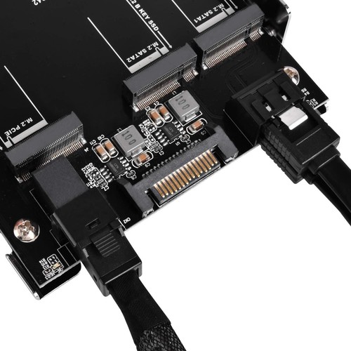 SilverStone SST-SDP12 - Support de montage 3.5 "à 2x M.2 SATA et 1x M.2 NVMe SSD - Photo 2/9