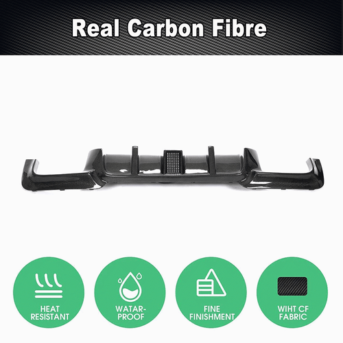 Difusor trasero de carbono difusor faldón trasero con luz para BMW F10 paquete M 2011-2016 - Imagen 6 de 11