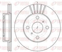 Remsa 2X Bremsscheibe Vorne Ø235 Mm BelüFtet FüR Toyota Yaris SCP1_ NLP1_