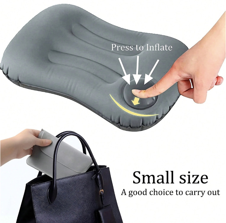 2X Cojín de tela inflable Almohadas de cama Viaje Festival Playa Coche Exterior Reino Unido