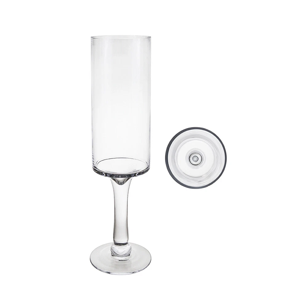 Mega Vases - 4" x 16" Hurricane Glass Vase - 1 Piece, Clear