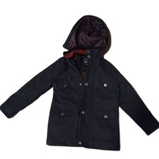 URBAN Republic 2008 Child's Coat Hooded Snap Button Black Size S 7/8