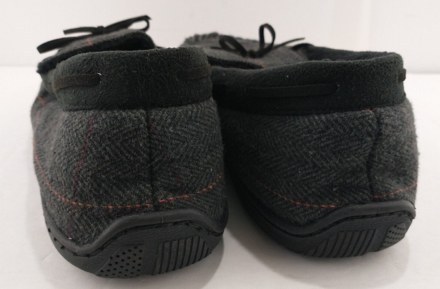 SAOLA Mocassino da uomo Apres Gabe Tweed suola per interni esterni taglia 9 nero NUOVO