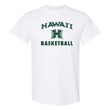 Hawaii Manoa Arch Logo Basketball T-Shirt - White