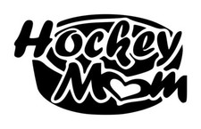 Hockey Mom Decal 1 3.5"x6" Choose Color