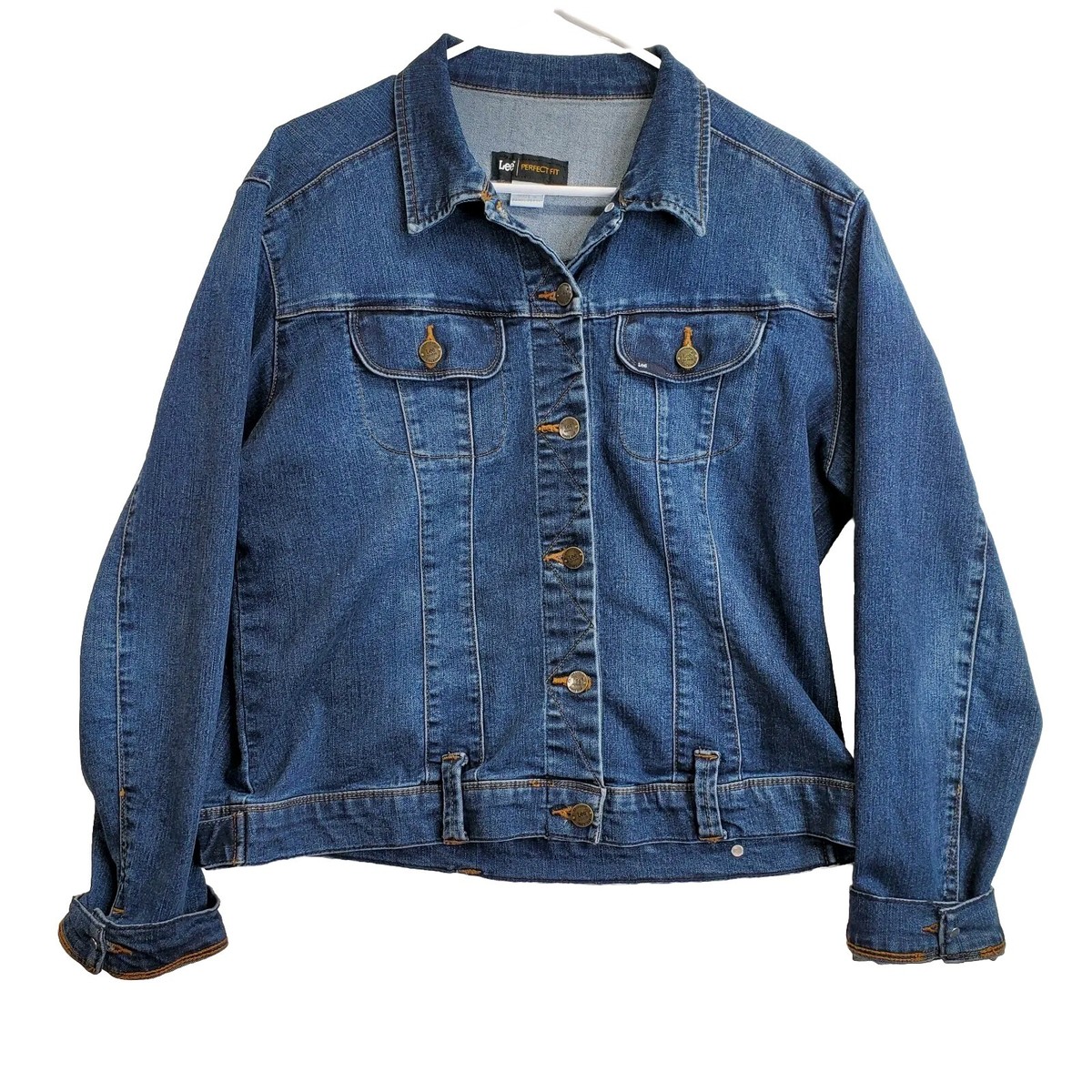 Lee Denim Dark Wash Jean Jacket Chore Barn Coat Jacket Country