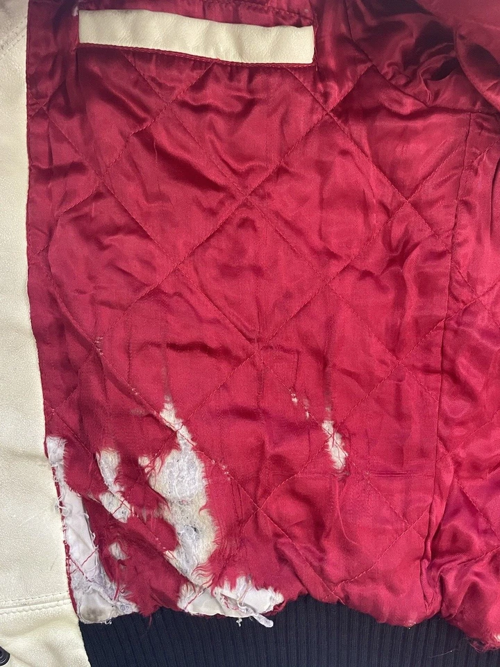 Chaqueta Universitaria Harley Davidson Motocicleta 50 Años Cuero Lana Talla XL De Colección Foto 4 de 4