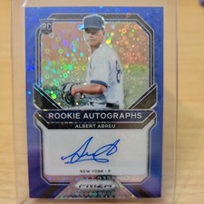 2021 Panini Prizm Baseball ALBERT ABREU Blue Donut Circles Rookie Auto /60