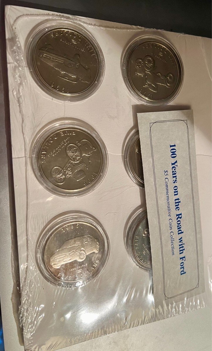 1996 Ford 100 Years Commemorative $5 Coins - Mint '90s Copper