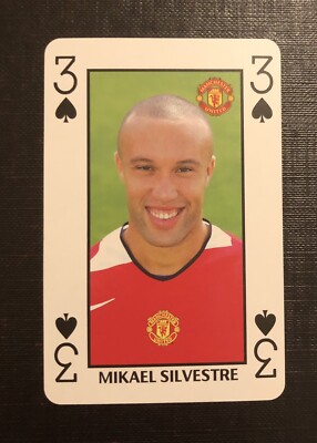 Waddingtons Number 1  Single Swap Playing Card - MIKAEL SILVESTRE - Man Utd