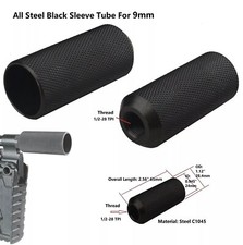 Steel 1/2X28 TPI Sound Forwarder Tube Muzzle Brake For .22 .223 9MM US Seller