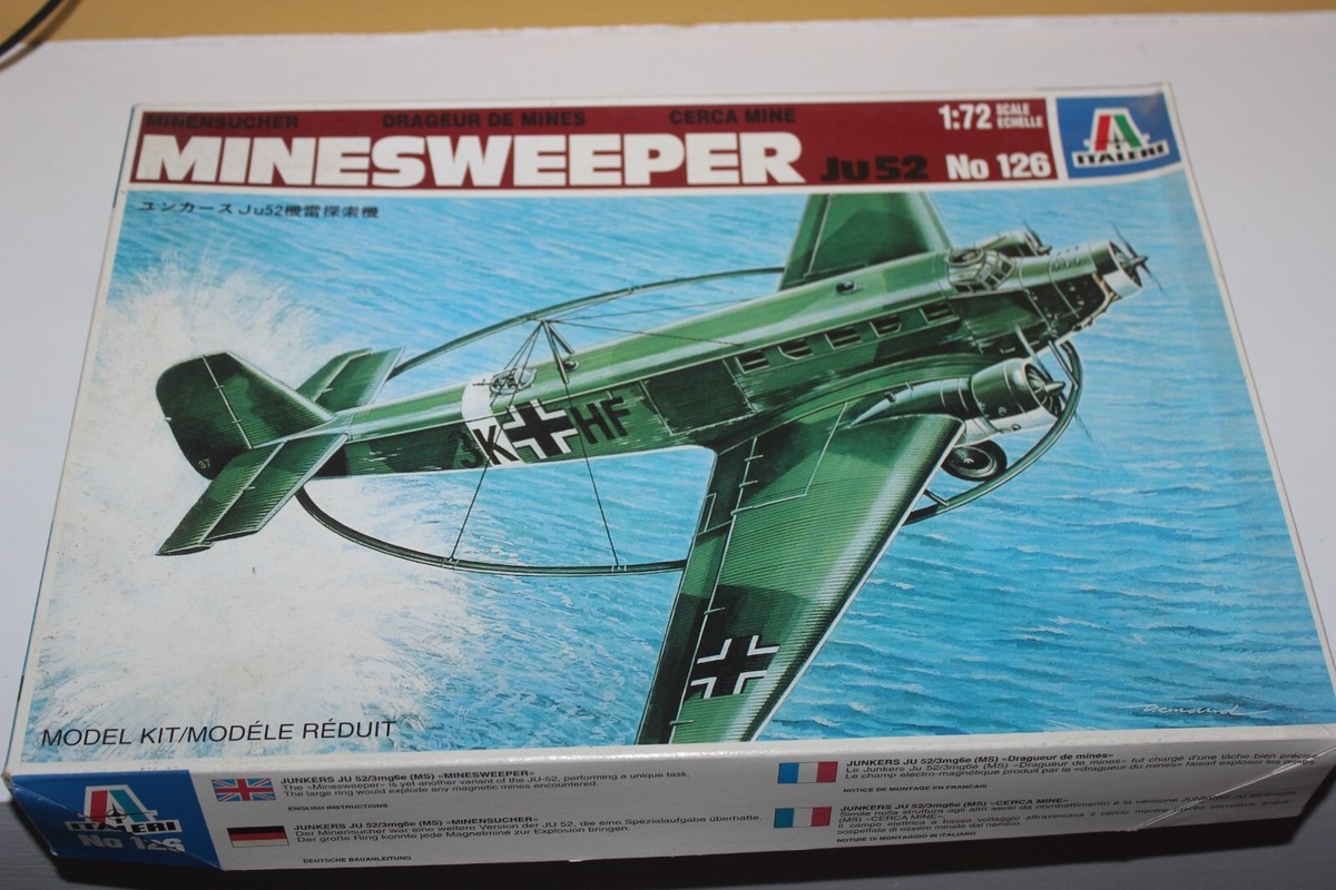 BOXED ITALERI 126 MINESWEEPER JU52 1/72 (BC1) | eBay UK