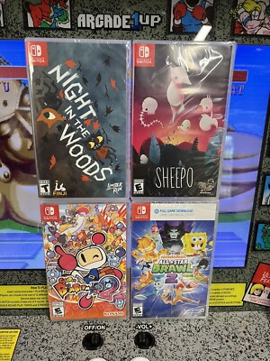 Switch Lot of 4: Night in the Woods, Sheepo, Bomberman R 2, Nickelodeon Brawl 2