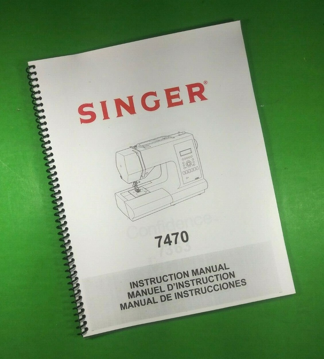 Owners Manual for Singer 7470 Sewing Machine 94 Pages W/Clear Covers