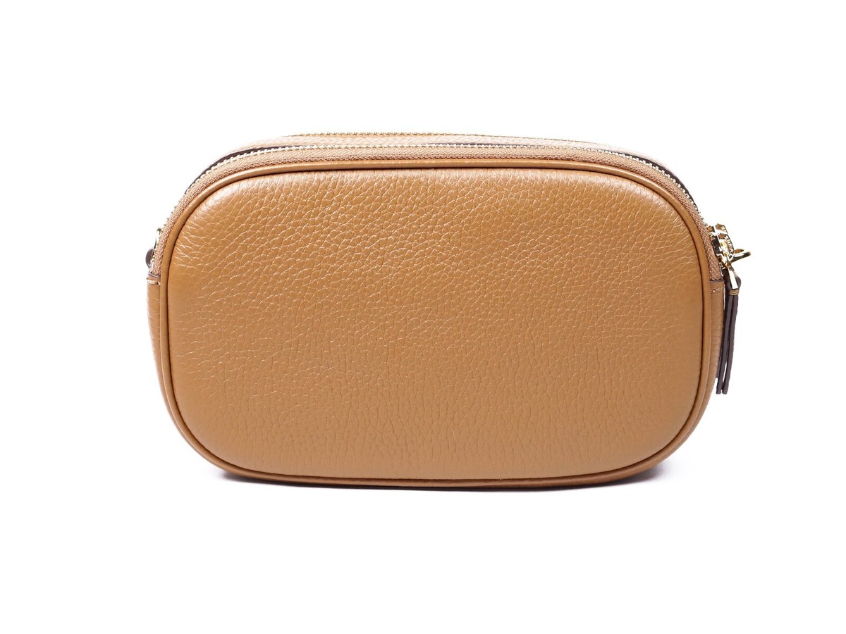 Tory Burch BRITTEN Brown Pebbled Leather Camera Bag