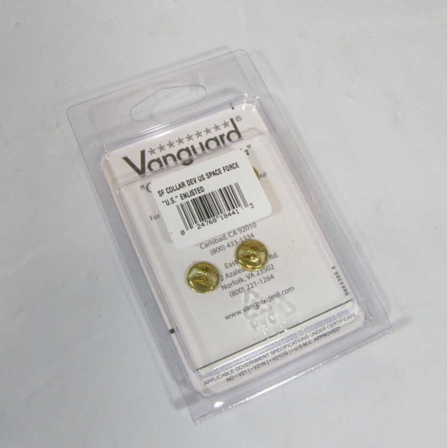 New Pair Vanguard US Space Force Enlisted Collar Device Insignia 1D1 | eBay