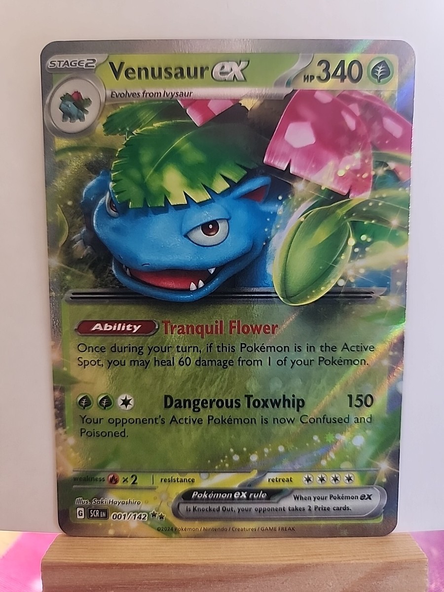 Venusaur EX 001/142 Double Rare Pokemon Stellar Crown SV7 NM Venusaur EX 001/142 Double Rare Pokemon Stellar Crown SV7 NM