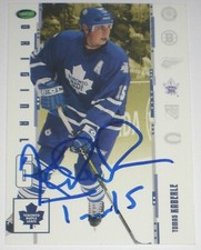 TOMAS KABERLE SIGNED PARKHURST ORIGINAL SIX TORONTO MAPLE LEAFS CARD AUTOGRAPH!!