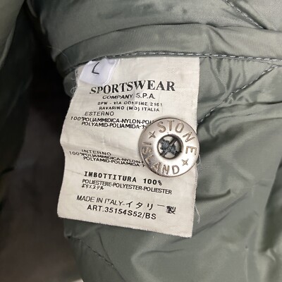 stone  laminate webbing jkt サイズXL Vintage 2001 Stone Island Jacket Laminate Webbing Nylon