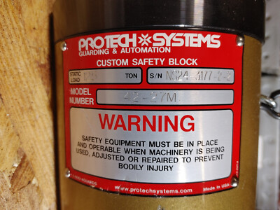 Protech Systems Saftey Block Power Series 42-27M, 125 ton static load (Z2B)