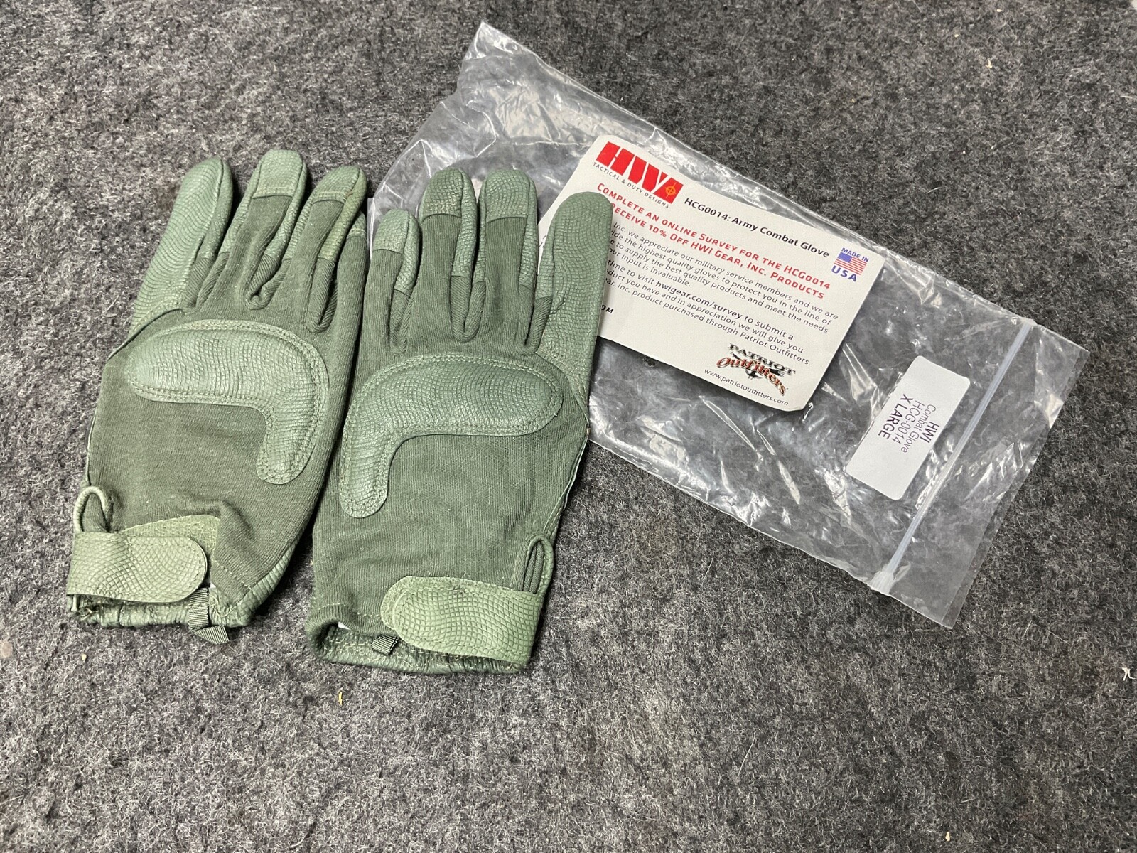 HWI COMBAT GLOVE, HCG-0014, X LARGE, MCN: 841501F008252