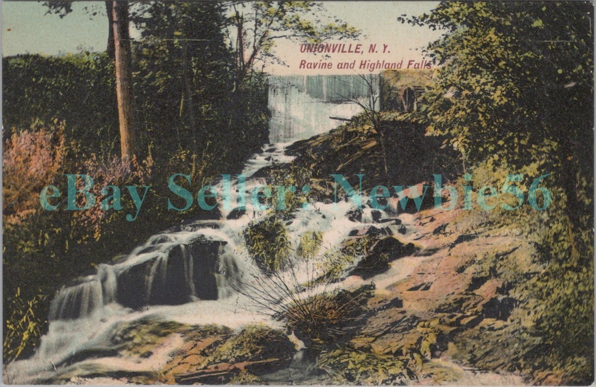 Unionville NY RAVINE AND HIGHLAND FALLS Postcard Orange County