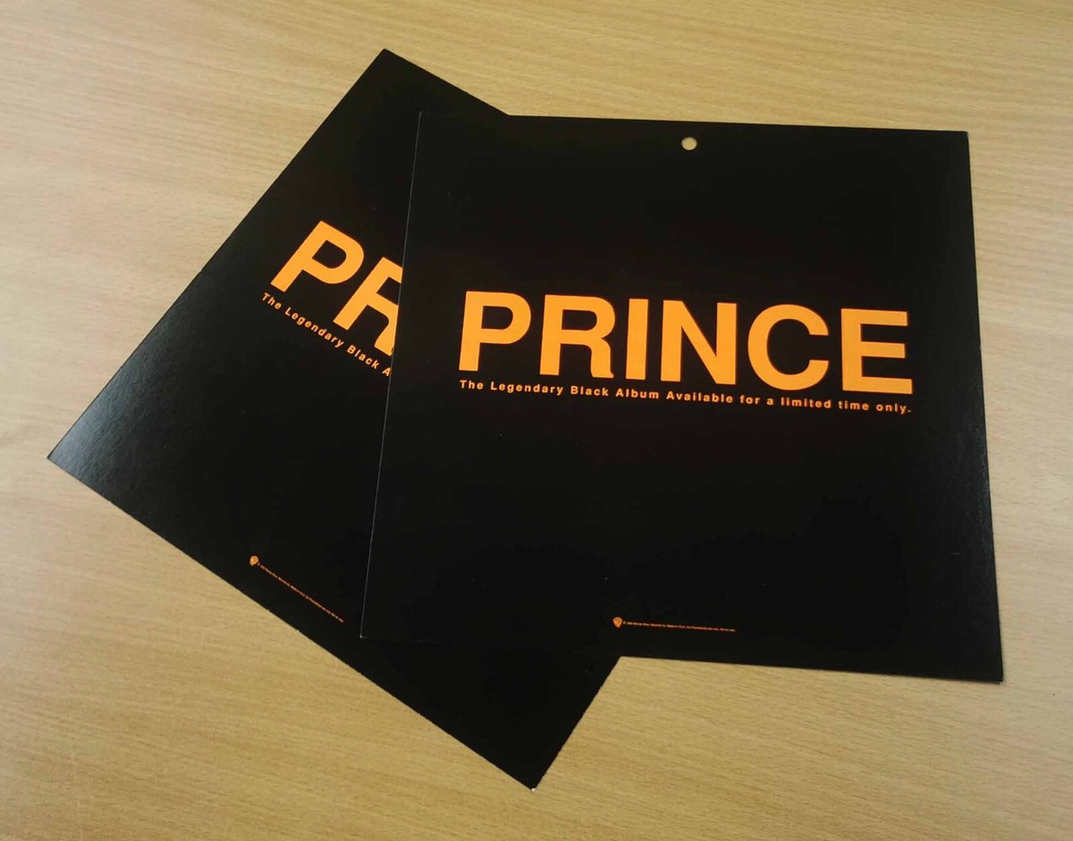 ★PRINCE / BLACK ALBUM★US ORIGINAL◇1994 PRINCE DISPLAY BLACK Album Original HANGING 1994 USA Promo Only 2