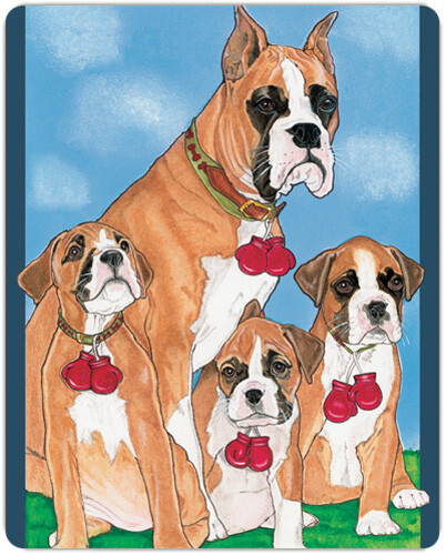 Boxer Cutting Board Tempered Glass, Pet Placemat, 11.5" x 15.5" - Picture 1 of 1