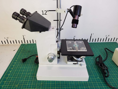 Leitz Diavert Inverted Microscope With 2 Objectives - Picture 9 of 19