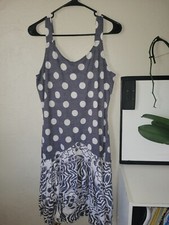 Tango Mango Womens Midi Sleeveless Dress V Neck Small