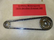 1978 Skidoo Everest 340 oem track drive chain sprocket gear set 34t 16t tooth