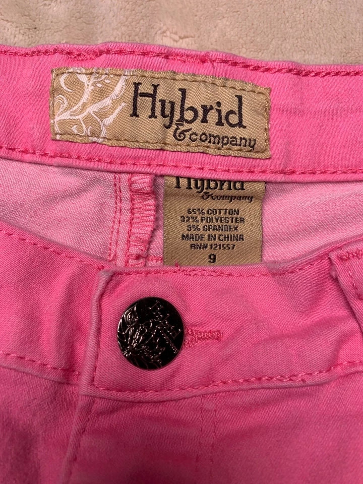 Pantalones cortos para mujer Hybrid Company color rosa mezcla de algodón talla 9 Foto 3 de 3