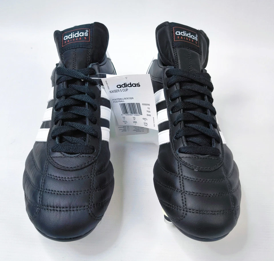 Scarpe da calcio Adidas Kaiser 5 Cup Eur 40 / UK 6.5 pelle nere 033200 nuove - Immagine 4 di 4