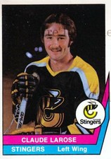 1977-78 O-Pee-Chee WHA #43 Claude Larose