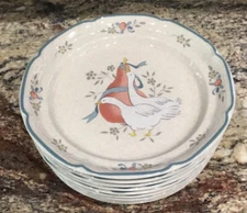 FIVE (5) INTERNATIONAL MARMALADE 8868 JAPAN SALAD PLATES 7 5/8”D EX COND