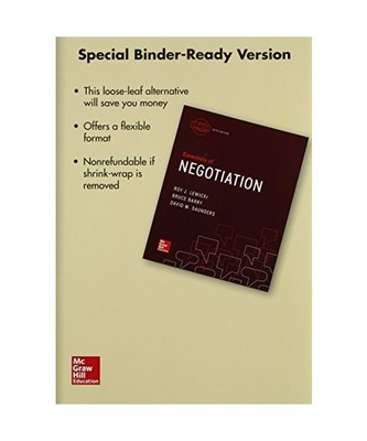 Loose-Leaf for Essentials of Negotiation, Bruce Barry, David Saunders, Roy Lewic