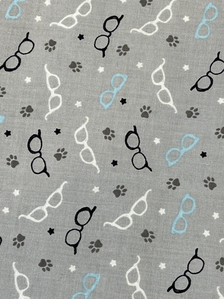 Estampados y vasos de patas de regla de gatos tela de algodón camelote cuarto de grasa o continuo Foto 2 de 4