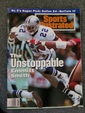 1/94 Newsstand Sports Illustrated Magazine Emmitt Smith Unstoppable 1st Cover