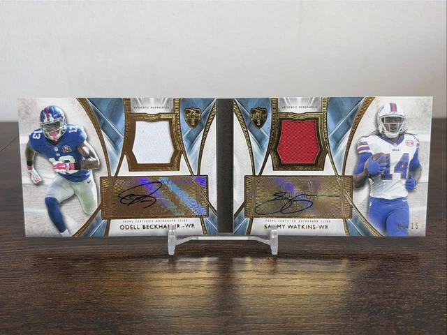 2014 Odell Beckham, Sammy Watkins Topps Supreme Rookie RPA Patch Dual Auto /15