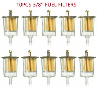 10 Packs 3/8'' Fuel Filters Industrial Universal Motorcycle Inline Gas Fuel Erwca