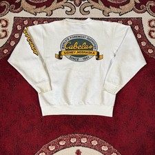 Vintage 90s Cabelas Sidney Nebraska Oneita Sweatshirt Fits Size S Made In USA