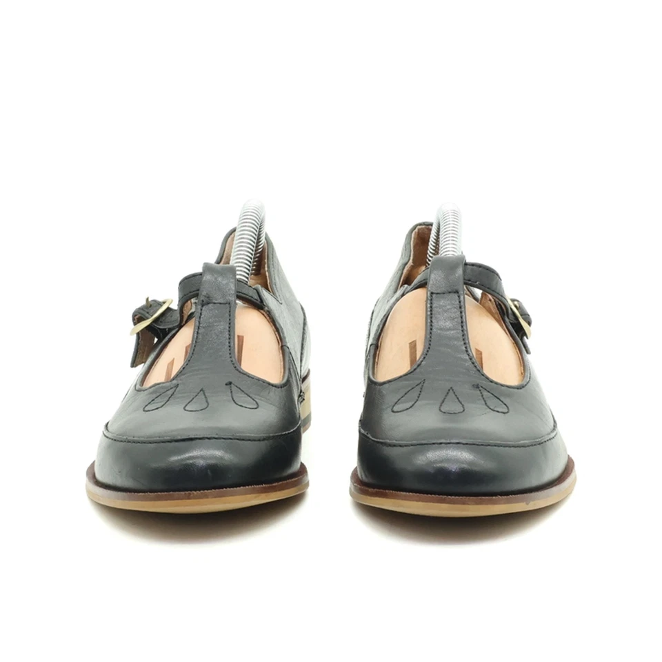 Clarks Damen Mary Jane T-Steg Schwarz Echtleder Vintage-Design Vintage EU 37 - Bild 4 von 4
