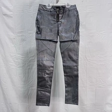 Art Stone Silver Metallic Jeans Size Medium Adult