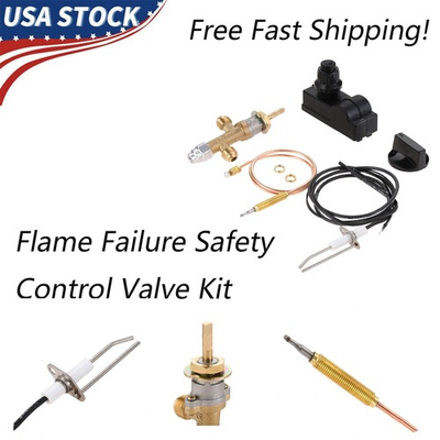 #ad Grill Fire Pit LPG Propane Gas Control Valve Kit With Igniter Assembly Fittings $25.99